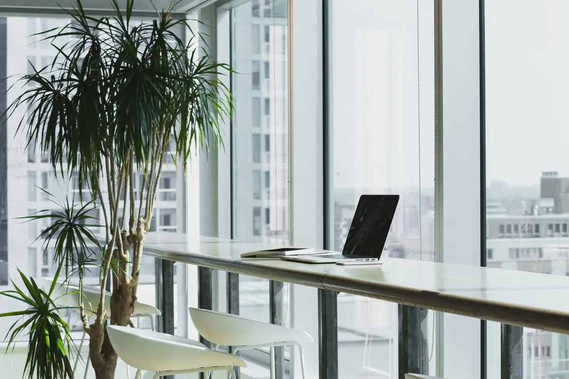 Bright, modern office workspace